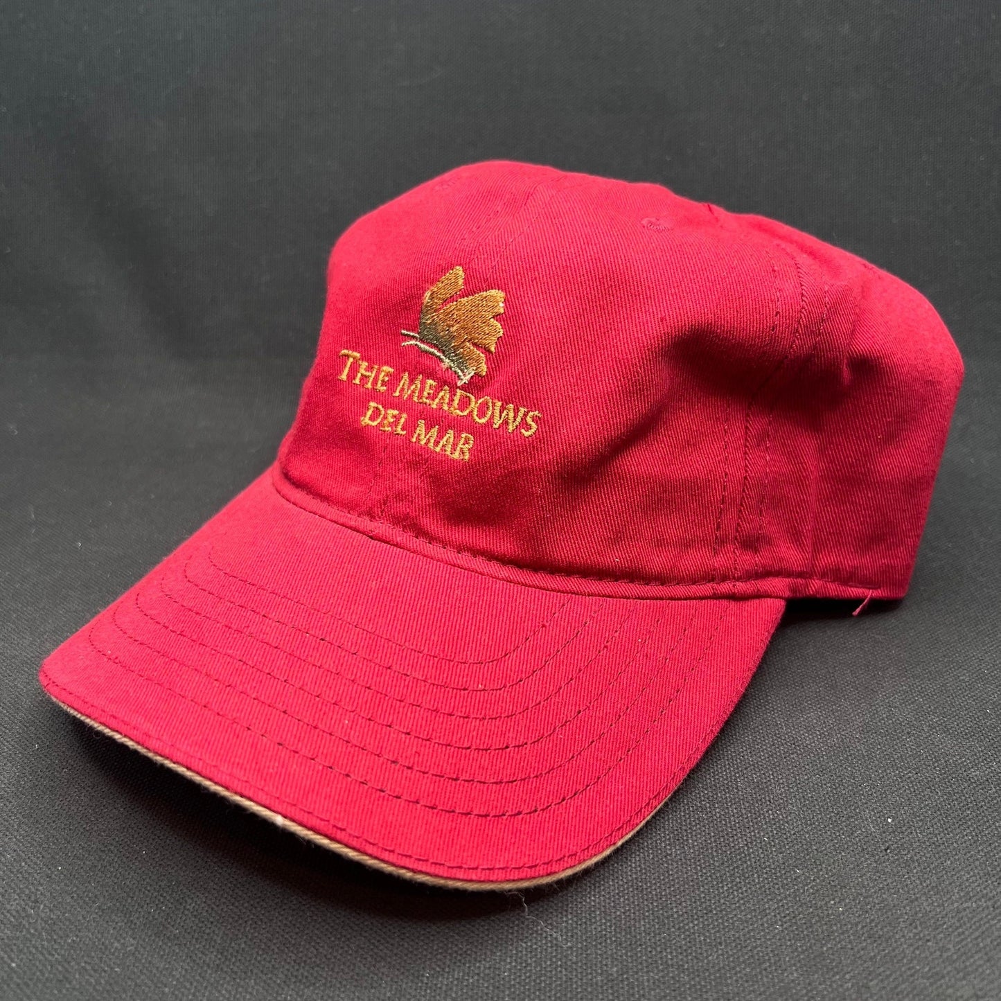 The Meadows Del Mar Golf Club Hat Red Strapback Cap