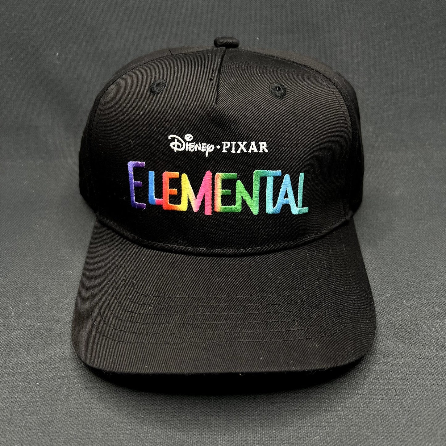 Disney Pixar Elemental Movie Promo Strapback Hat Black