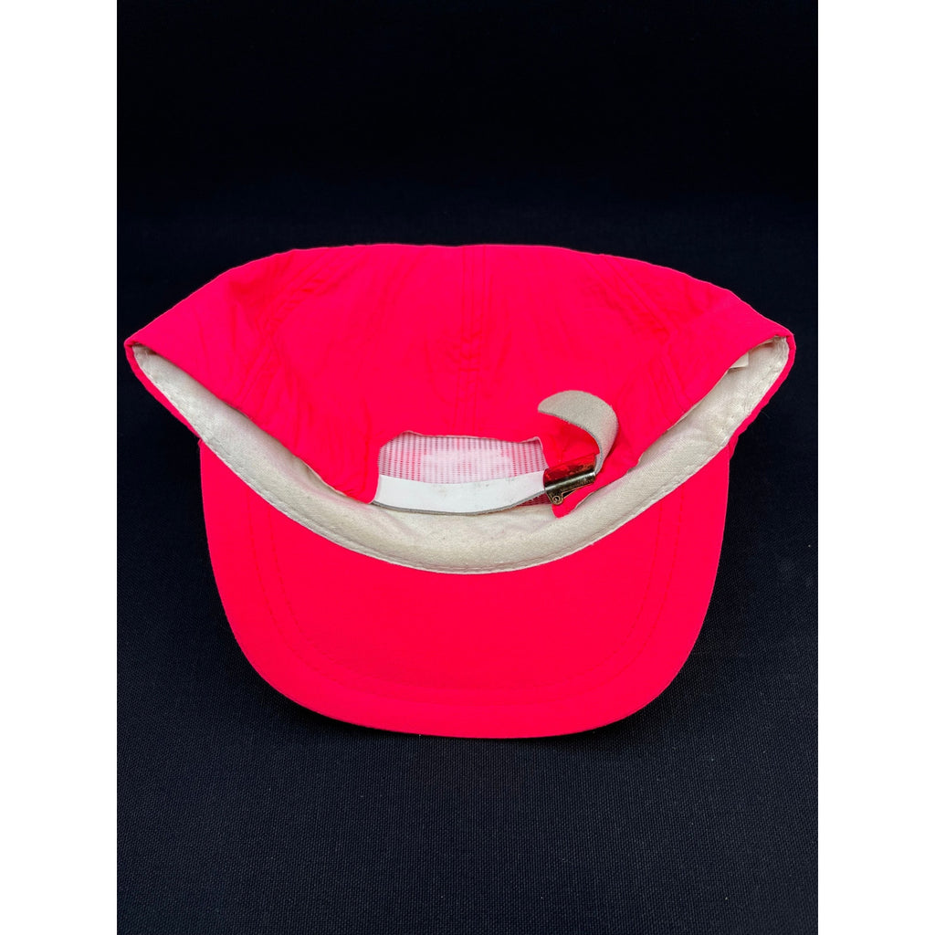 Vintage 80s Snowmass Aspen Ski Hat Neon Pink Nylon Lightweight Taiwan