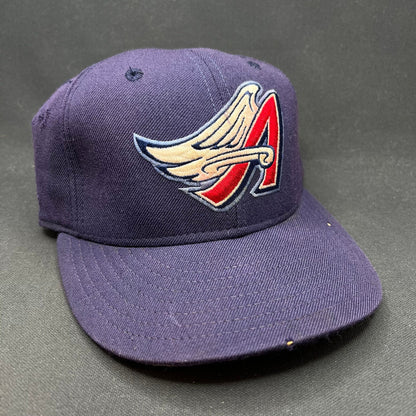 Vintage New Era 5950 Angels Fitted Hat 7 1/4 Diamond Collection Well Worn