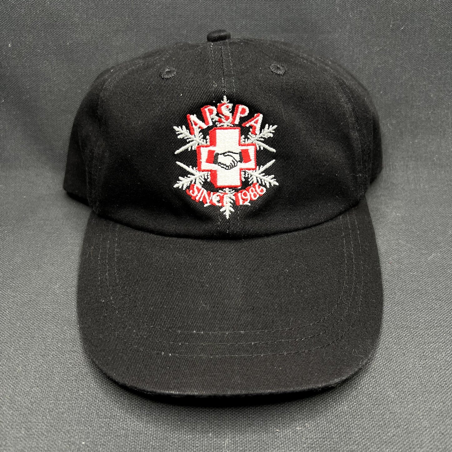 Vintage ASPA Ski Patrol Aspen Strapback Hat Ouray Sportswear Black
