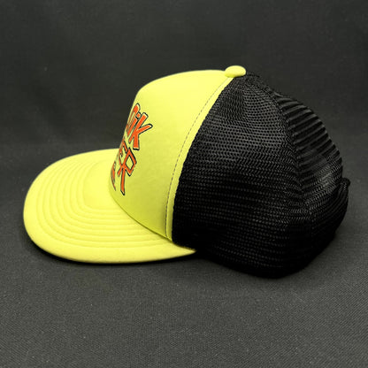 Quiksilver Neon Yellow Black Trucker Snapback Surf Skate Hat