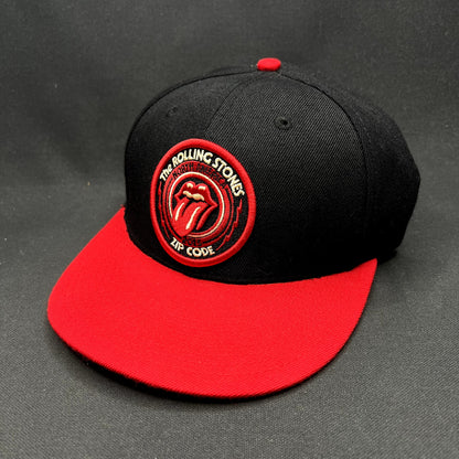 The Rolling Stones Zip Code 2015 Tour Snapback Hat Black Red Rock Band Cap