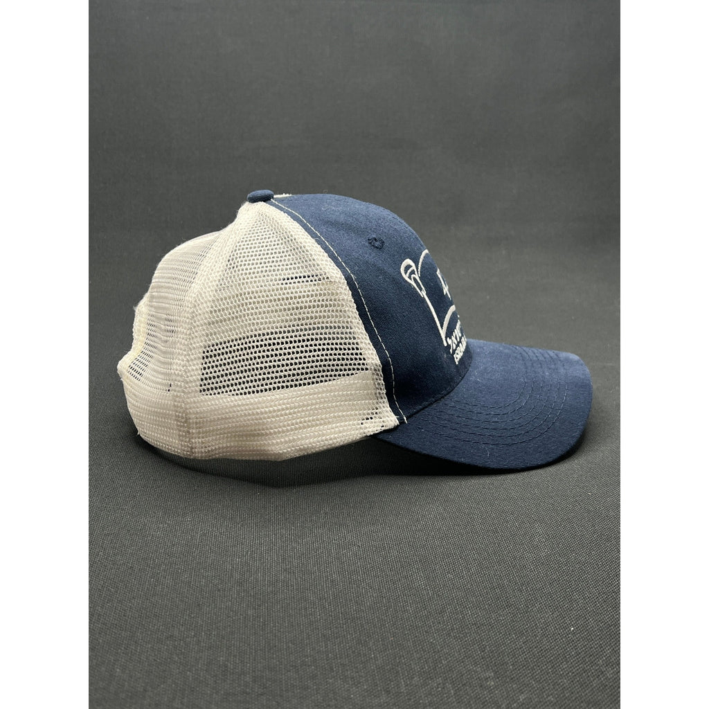Israel Lacrosse Navy & White Trucker Hat – Embroidered Logo Snapback
