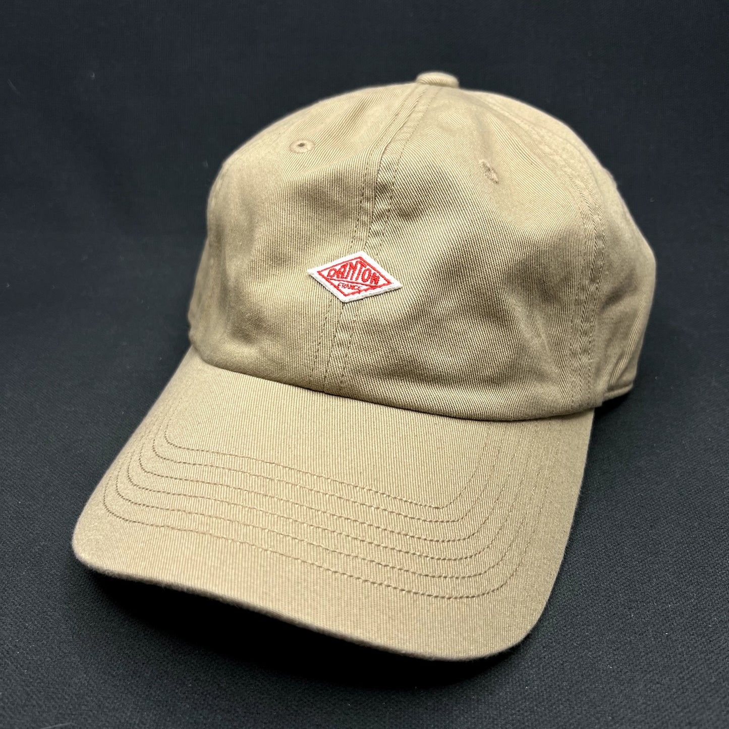 Danton Cotton Twill Strapback Hat Khaki Minimalist Logo Cap Japan Workwear
