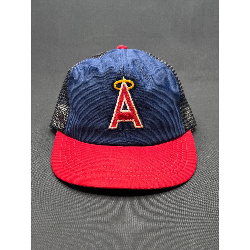 Vintage 1980s Anaheim Angels Trucker Snapback Hat MLB Mesh Made in USA