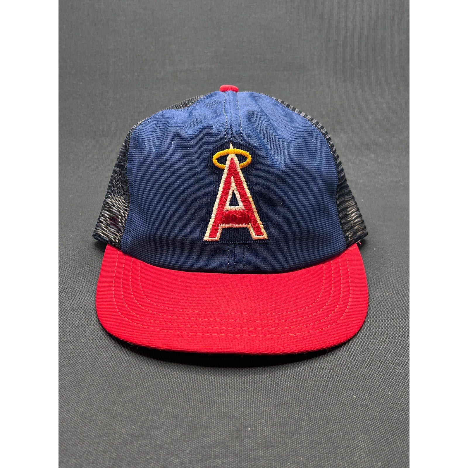 Vintage 1980s Anaheim Angels Trucker Snapback Hat MLB Mesh Made in USA