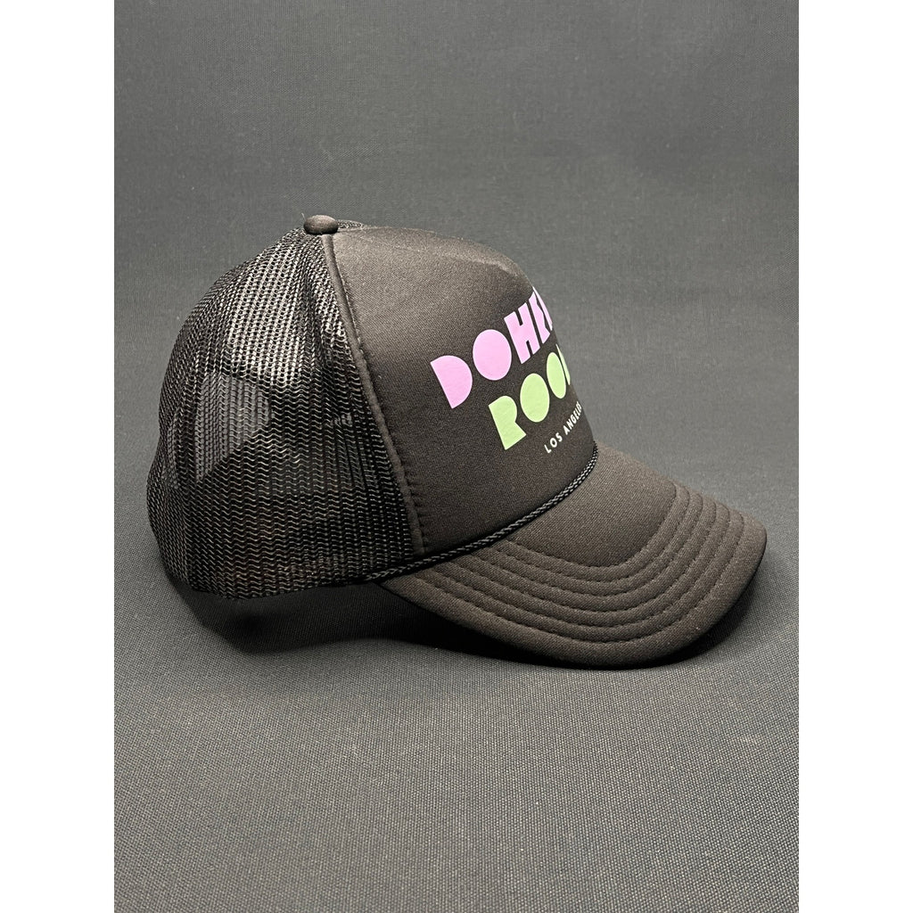 Doheny Room Los Angeles California Black Mesh Snapback Trucker Hat