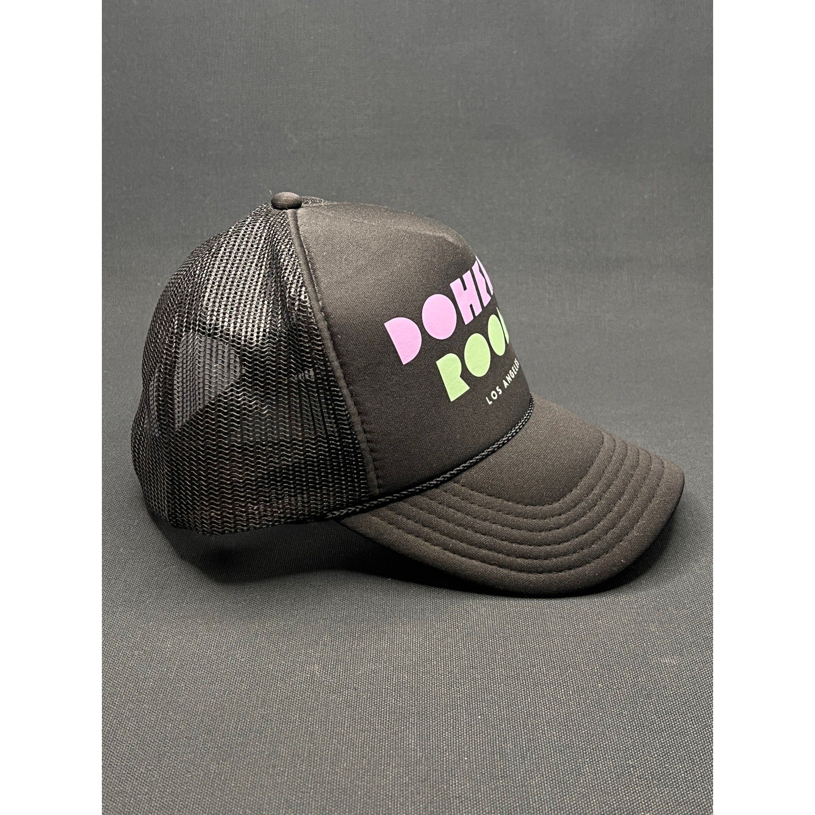 Doheny Room Los Angeles California Black Mesh Snapback Trucker Hat
