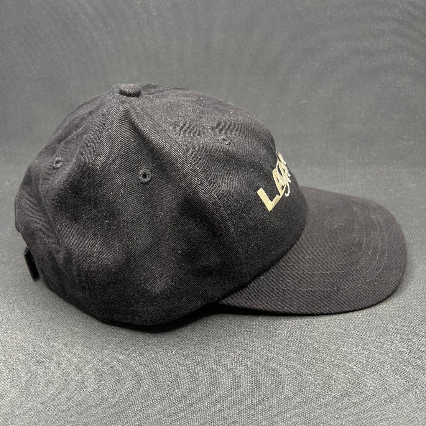 Vintage Lake Geneva Strapback Hat Black Script Logo Gear For Sports Cap