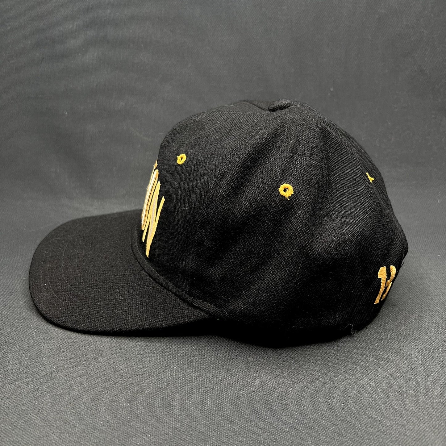 Vintage Burton Snowboards Fine Tree & Co. Snapback Hat Black