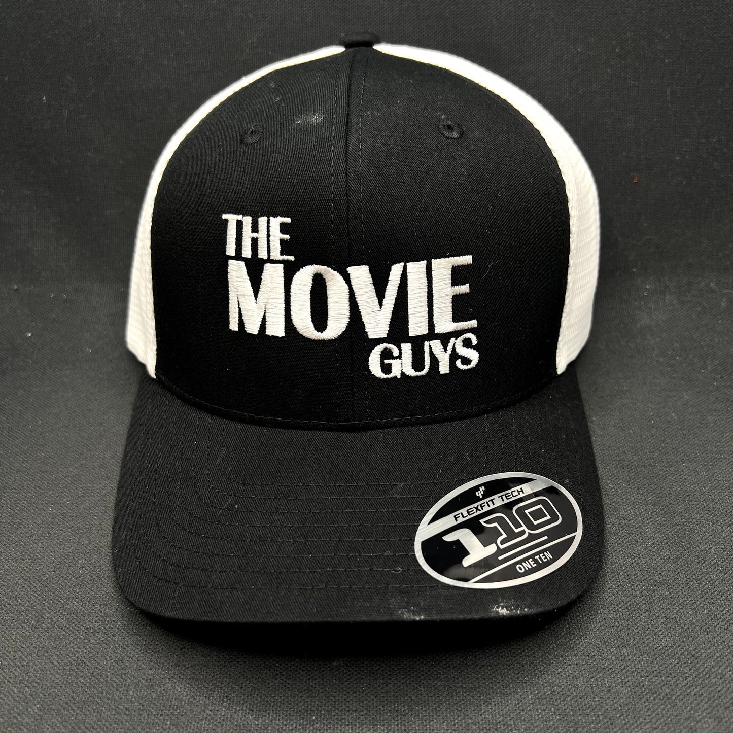 The Movie Guys Flexfit Trucker Snapback Hat Black White Podcast Film Industry