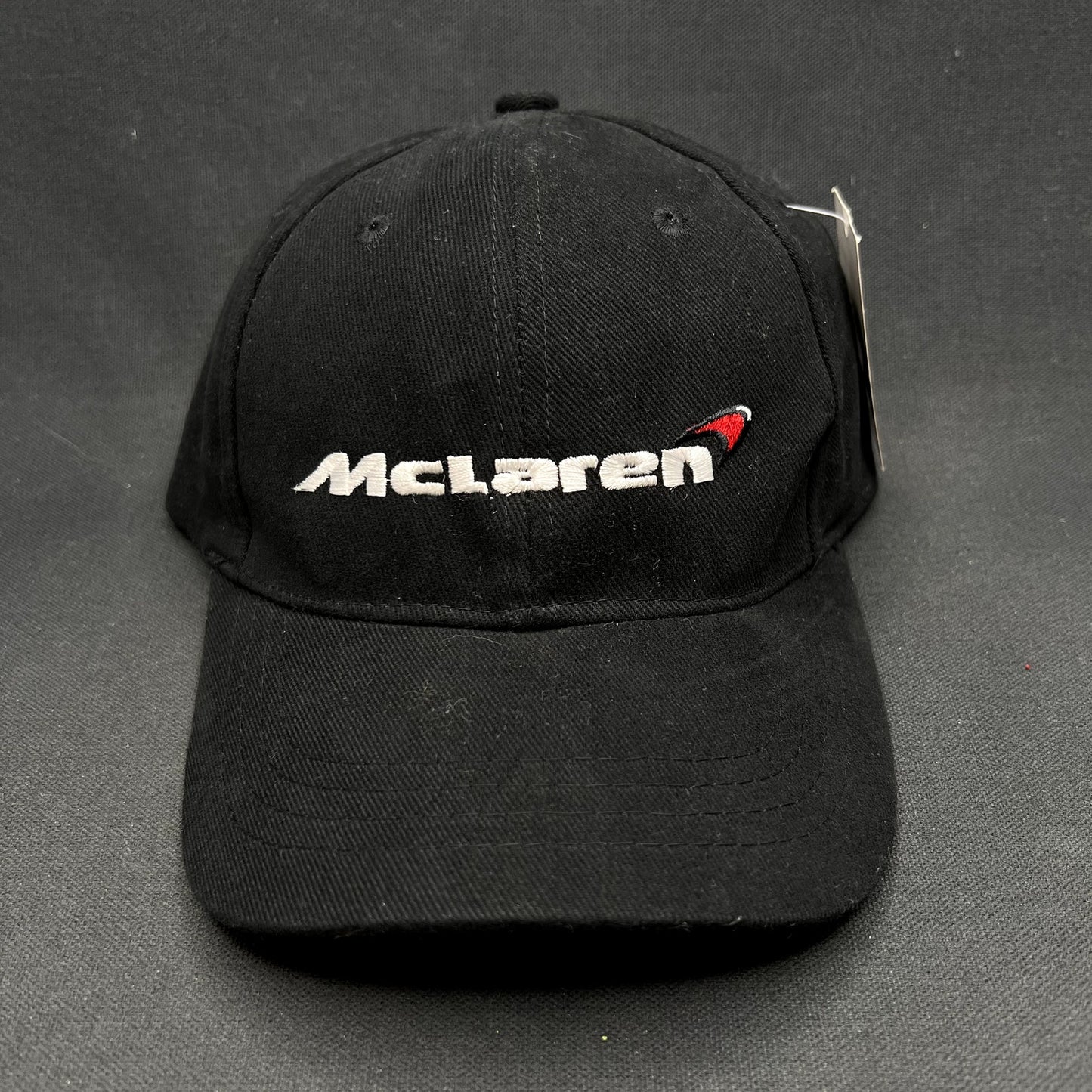 McLaren Logo Black Strapback Hat Decky Style 112 Adjustable Cap