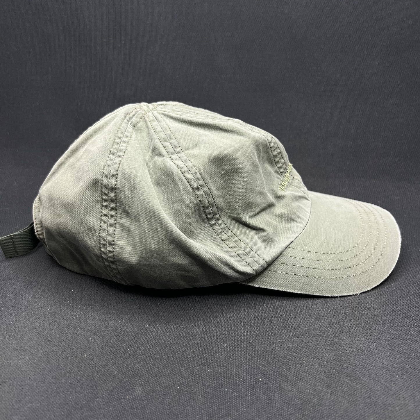 Patagonia Nylon Strapback Hat Green Distressed Bill Outdoor Cap L