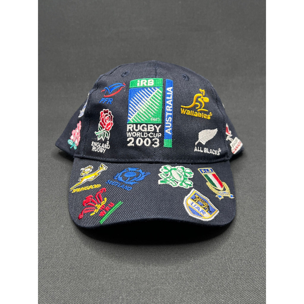 2003 Rugby World Cup Multi-Logo Embroidered Strapback Hat Australia