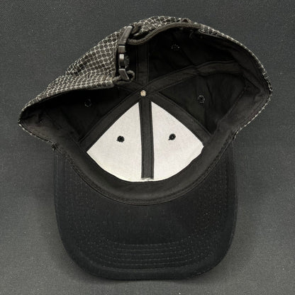 Vintage No Fear Strapback Hat Black Crosshatch Logo 90s USA