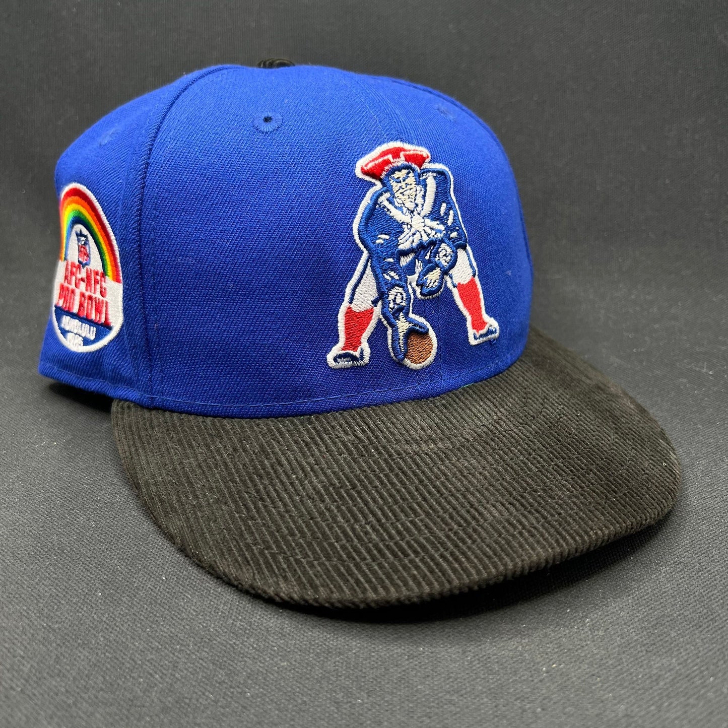7 5/8 New Era 59FIFTY New England Patriots Throwback Corduroy Brim Hat