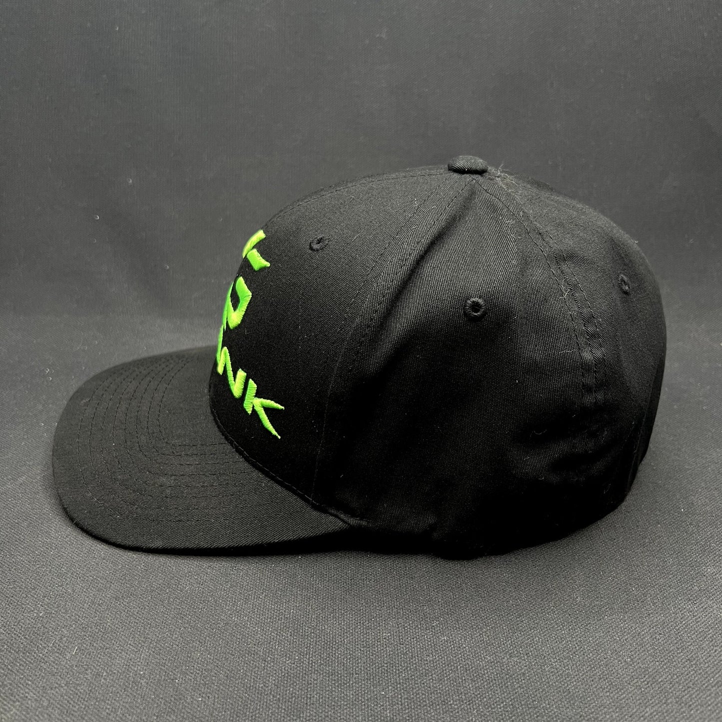 Krank Golf Flexfit L/XL Fitted Hat Black Green #KrankNation Golf Cap