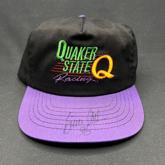 Vintage Quaker State Racing Snapback USA Competitor Hat Signed