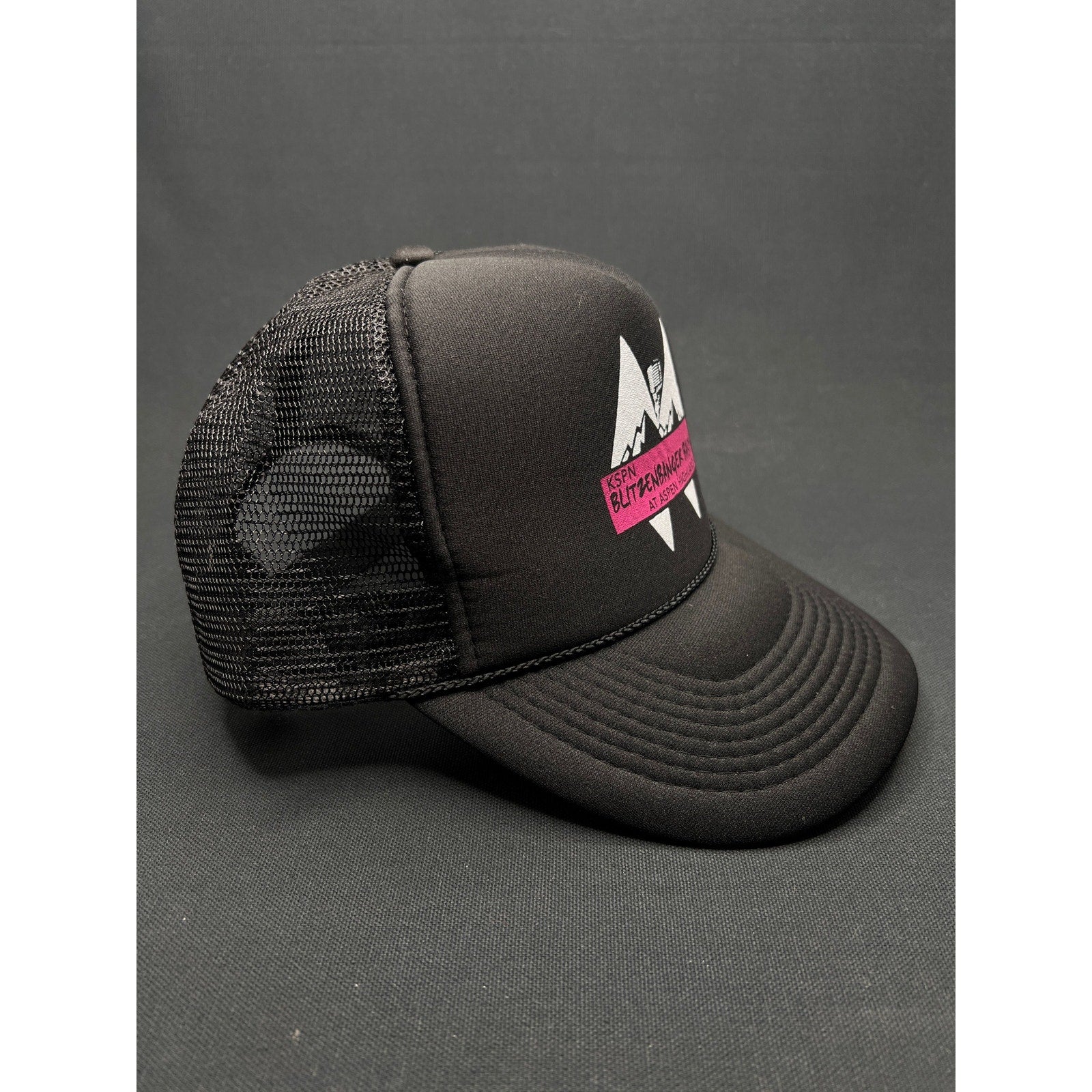 KSPN Blitzenbanger Bash Aspen Highlands Trucker Hat – Black Foam Mesh Snapback