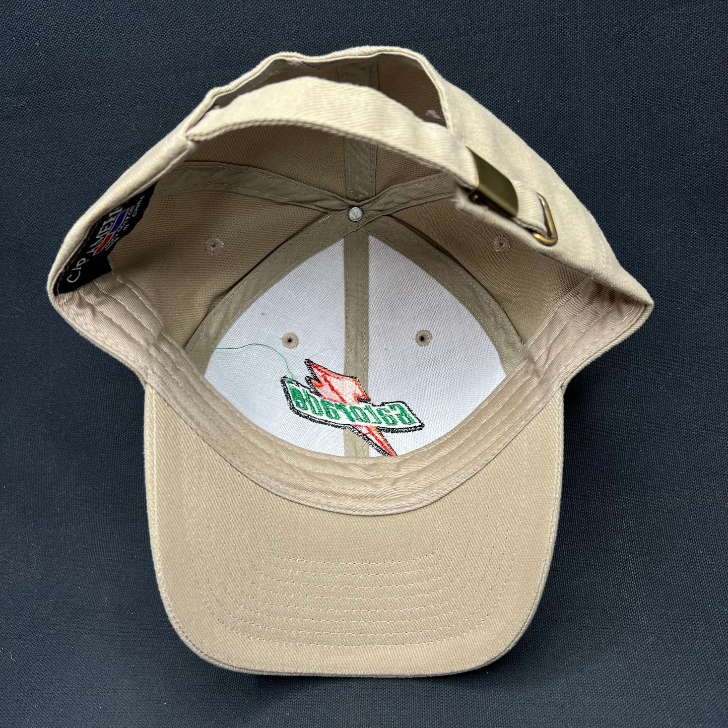 Vintage Gatorade Lightning Logo Strapback Hat Cap America Beige