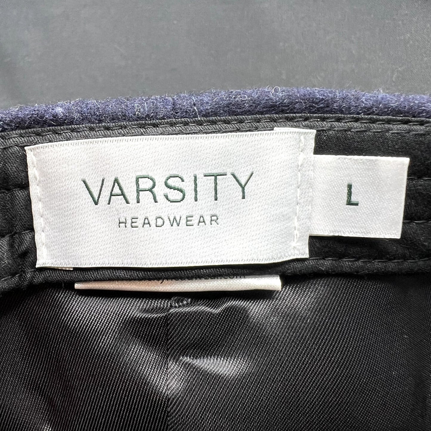 Varsity Headwear Cashmere Strapback Hat Navy Blue Luxury Dad Cap Large