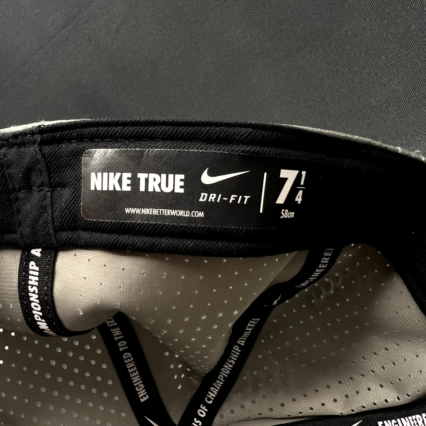 Nike Mike Trout Lunar Vapor Fitted Hat 7 1/4 Gray Camo Dri-FIT Baseball Cap