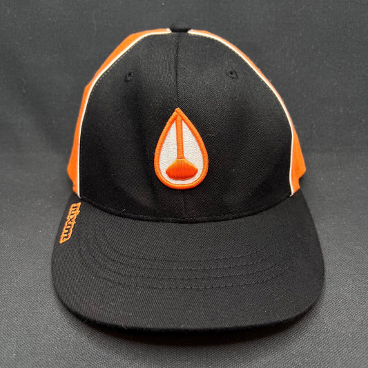 Nixon Watch Company Flexfit Hat Black Orange Logo S/M