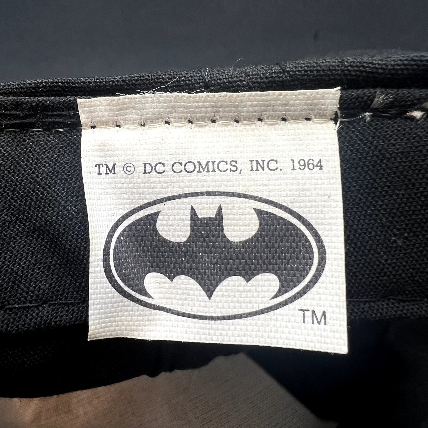 Vintage Batman DC Comics Black Rope Snapback Hat 90s Yellow Logo Cap