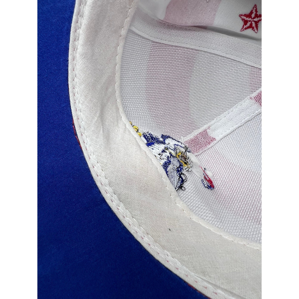 Vintage Bootleg USA Olympics Patriotic Eagle Hat Nissin Cap Red White Blue Stars