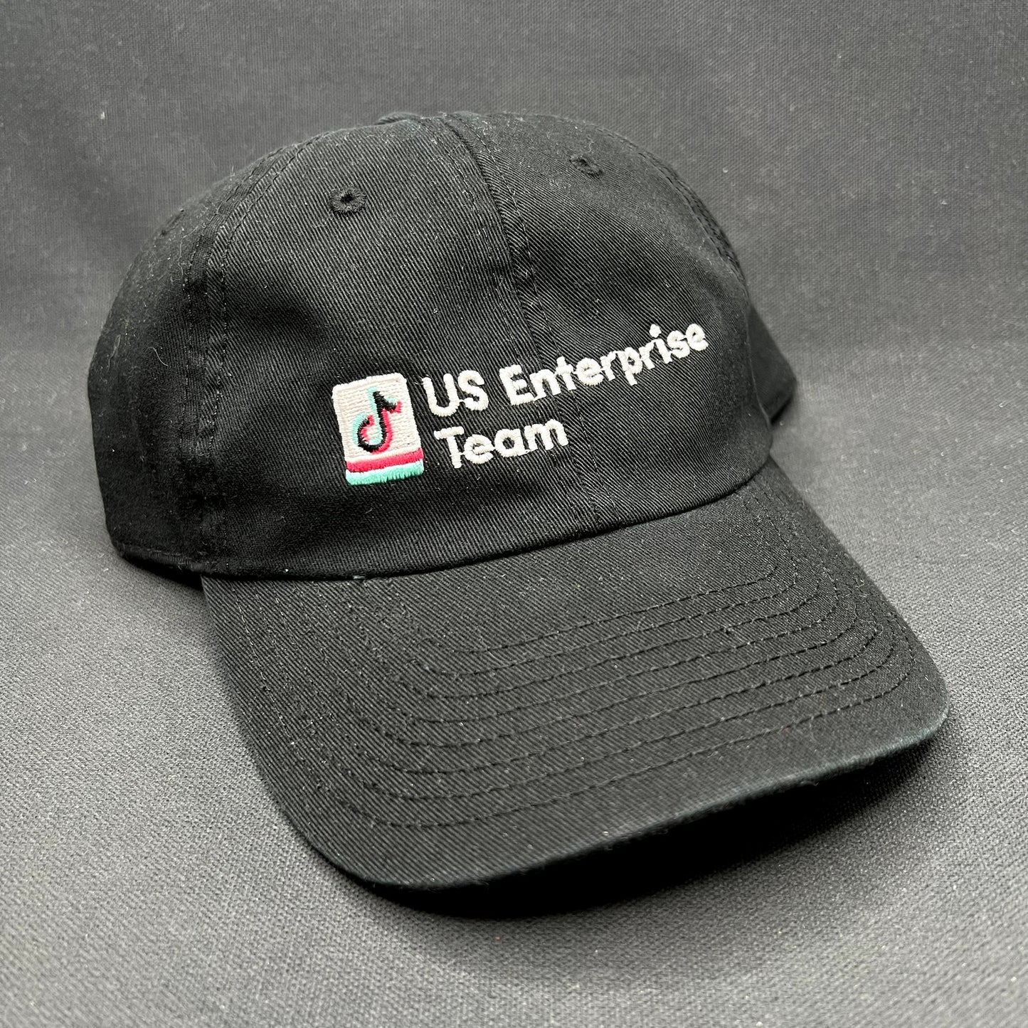 TikTok US Enterprise Team Strapback Hat Drop The Beat Black Cap