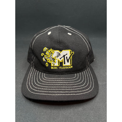 Vintage MTV Music TV 90s Plug In Hat The Stitch Works Made in USA Embroidery