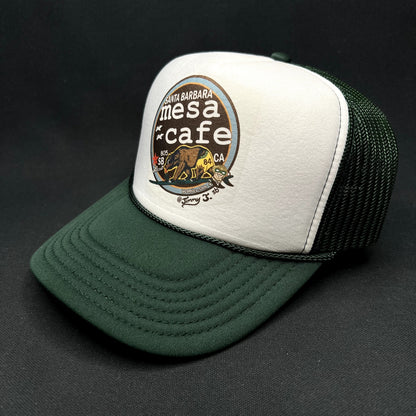 Mesa Cafe Santa Barbara Trucker Snapback Hat Bear Logo California