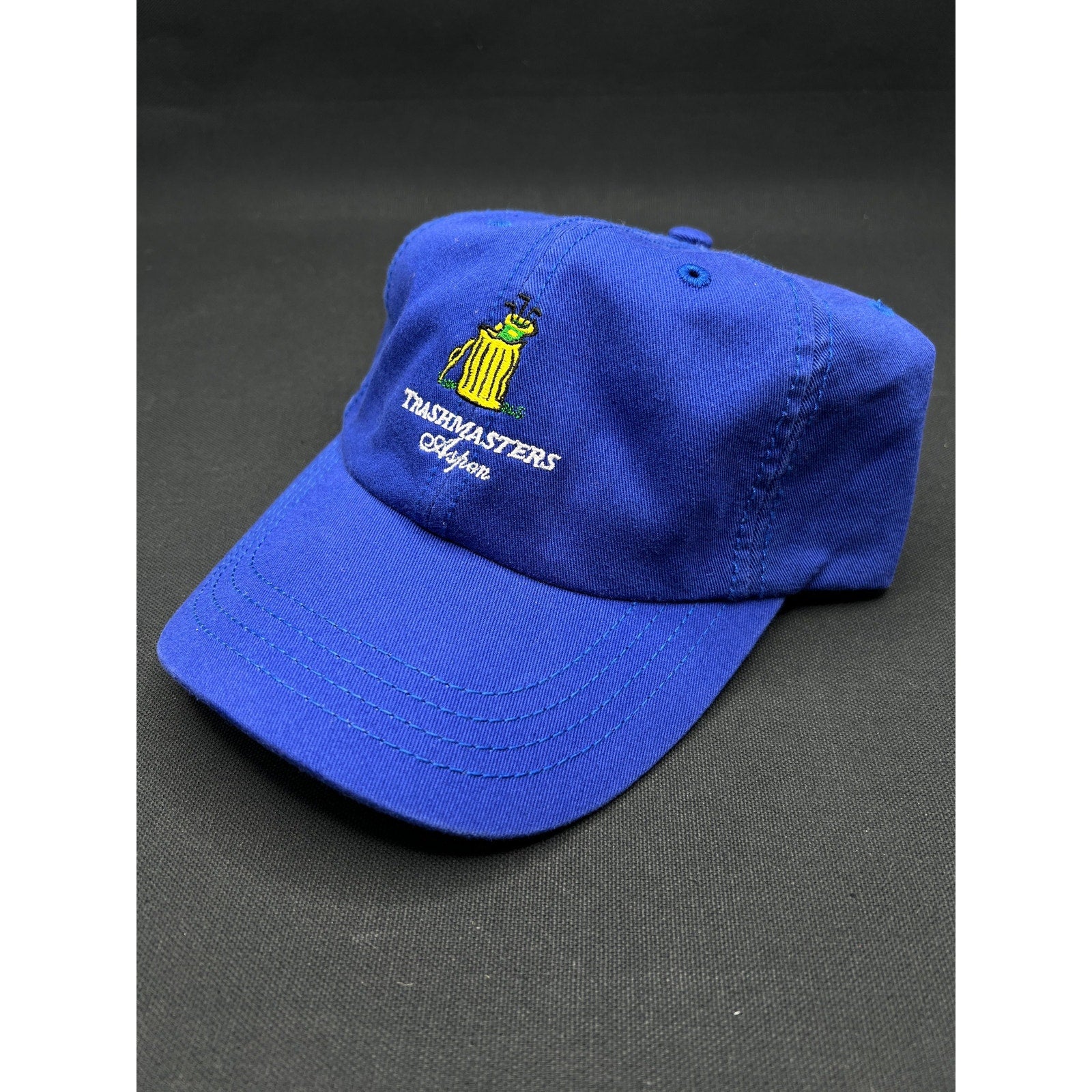 Vintage Trashmasters Aspen Golf Hat Royal Blue Strapback American Dry