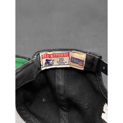 Vintage 1990s Raiders Arch Logo Starter Snapback – “The Natural” Wool Black/Silver