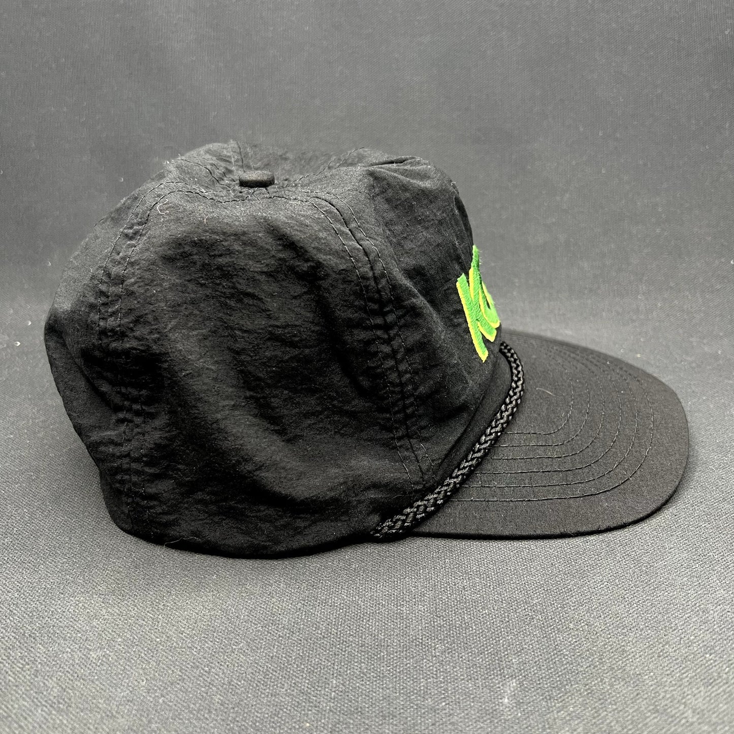 Vintage KOOL Cigarettes Snapback Hat Black Nylon Rope Cap