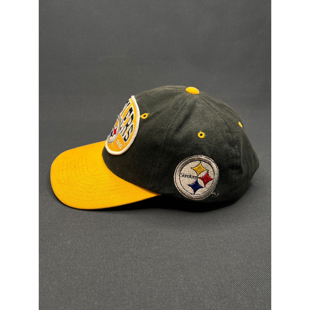 Vintage Pittsburgh Steelers Nutmeg Mills Snapback Hat – Black/Gold