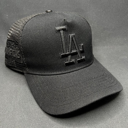 Los Angeles Dodgers 2020 World Series Blackout Trucker Snapback Hat