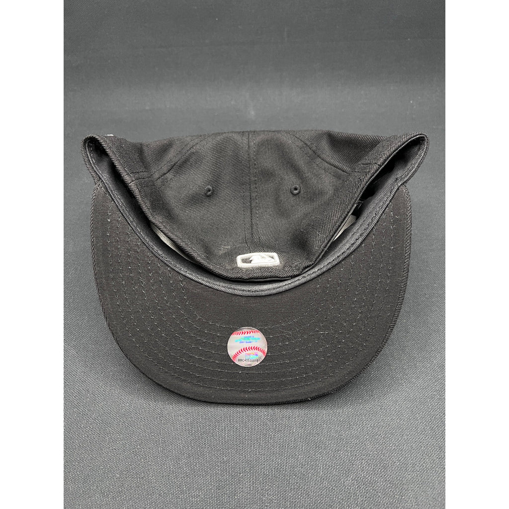 LA Dodgers Black White Script New Era 59FIFTY Fitted Hat New Era MLB 7¼