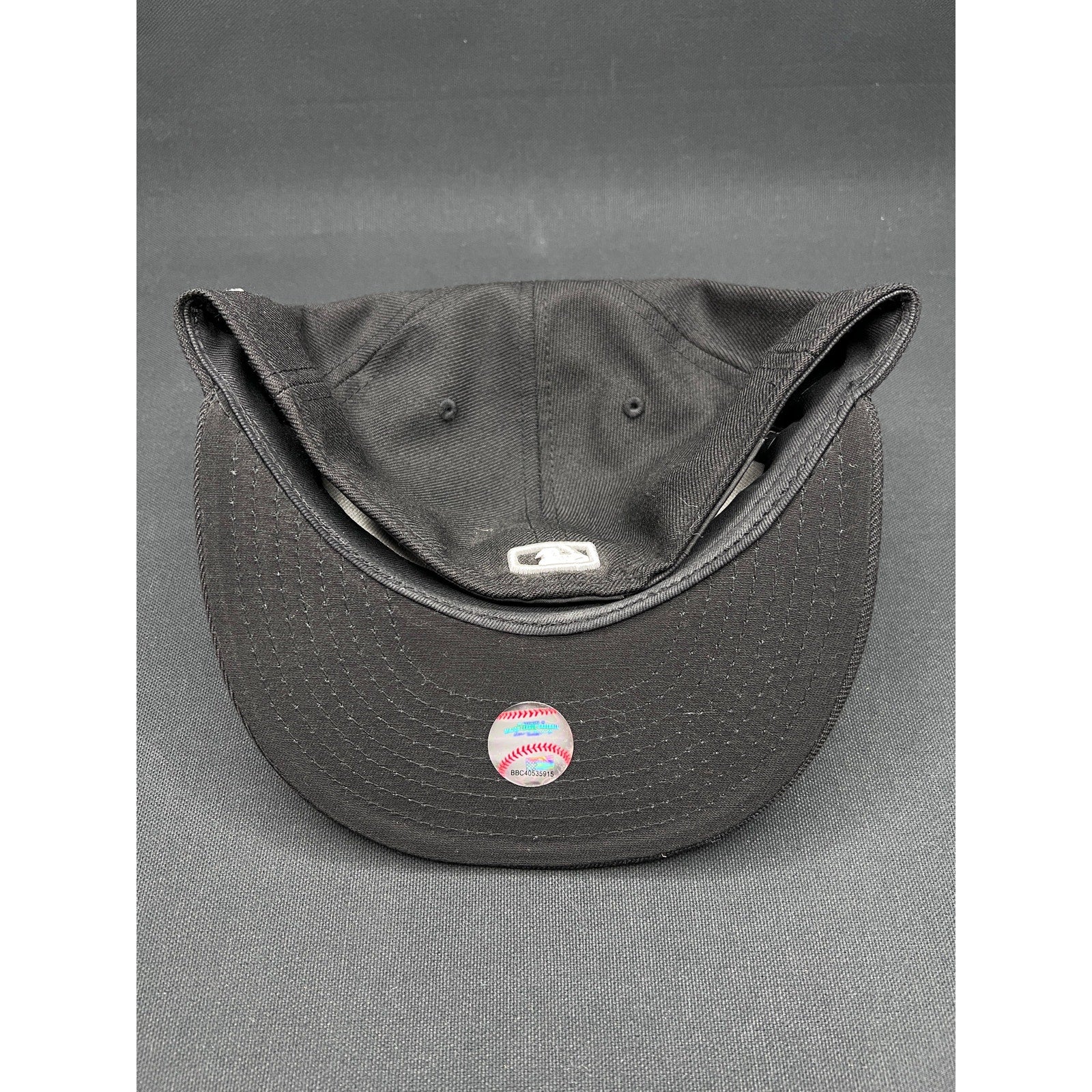 LA Dodgers Black White Script New Era 59FIFTY Fitted Hat New Era MLB 7¼