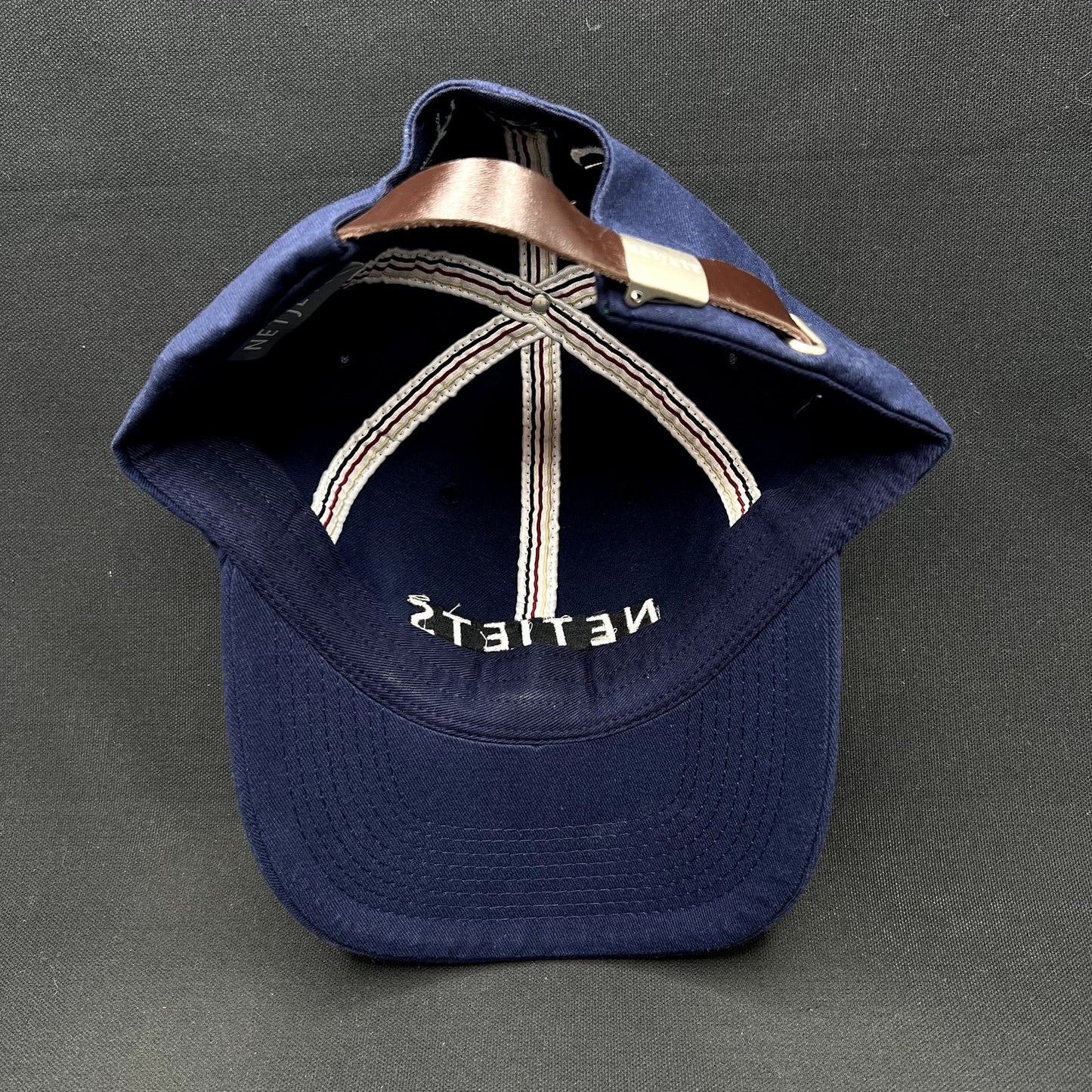 NetJets Private Aviation Leather Strapback Hat Corporate Pilot Jet Cap