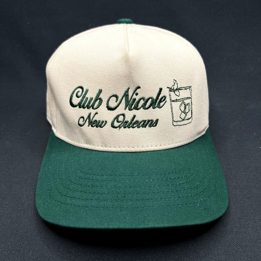 Club Nicole New Orleans Snapback Hat Green White Nissin Promo Cap