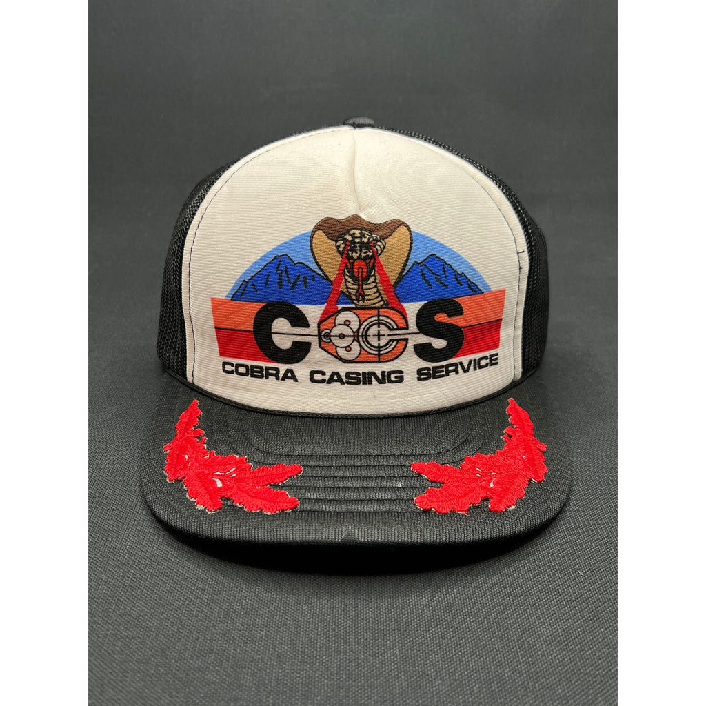 Vintage Cobra Casing Service CCS Trucker Hat – Korea Made Foam-Front Black/White