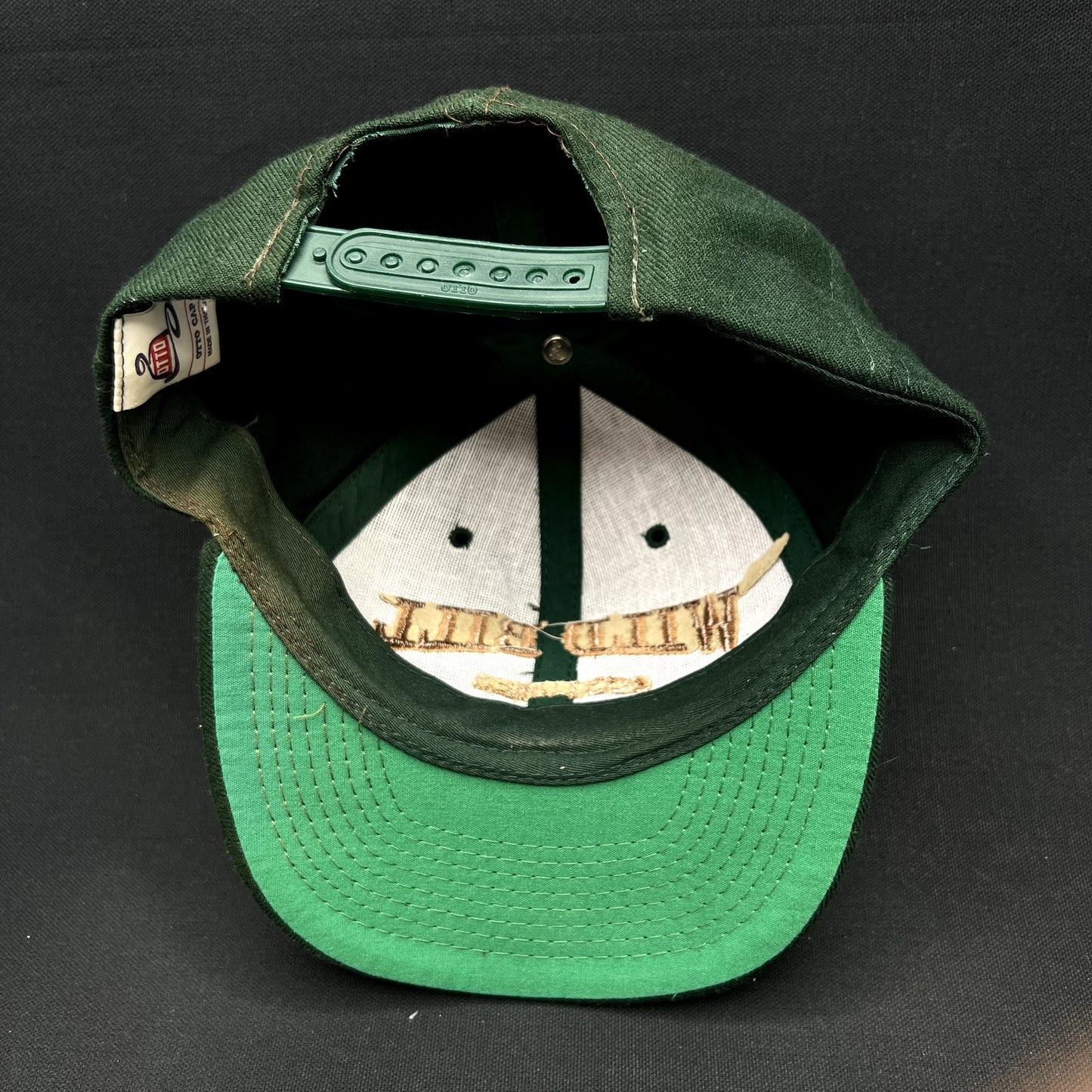 Vintage Wild Bill Costumes Snapback Hat Otto Cap Dark Green USA Western