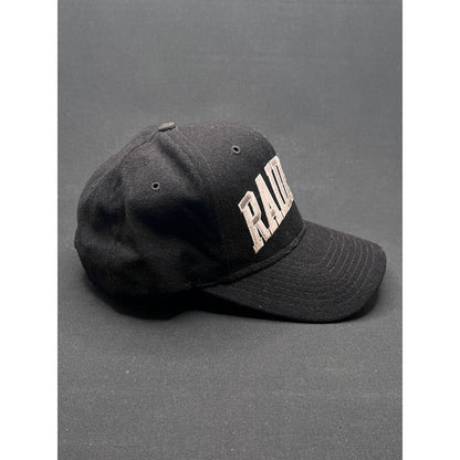 Vintage 1990s Raiders Arch Logo Starter Snapback – “The Natural” Wool Black/Silver