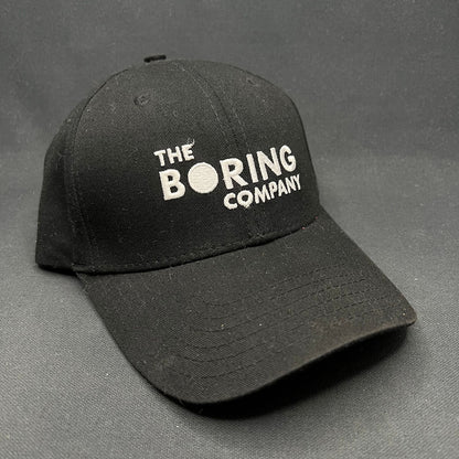 The Boring Company Strapback Hat Black Elon Musk Logo Cap