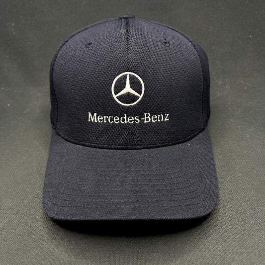 Mercedes-Benz Flexfit Hat L/XL Navy Blue Embroidered Logo Cap Yupoong