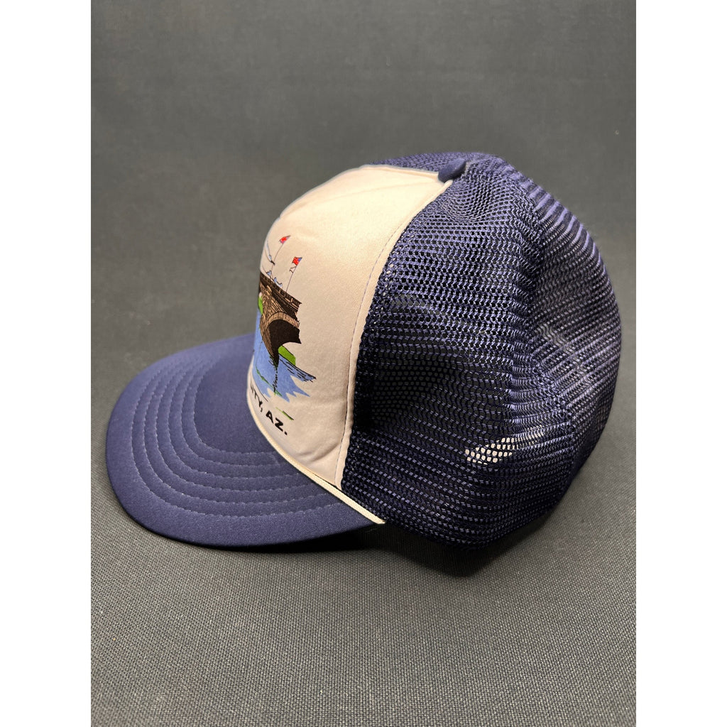Vintage 80s London Bridge Lake Havasu City AZ Trucker Hat Foam Snapback Trucker