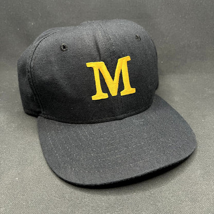 Vintage Marlton DuPont New Era Snapback Hat Black Gold USA