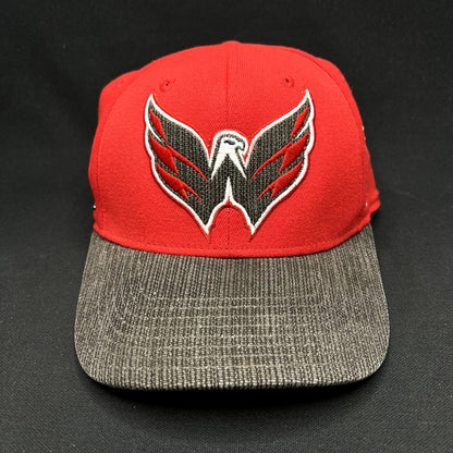 Washington Capitals Reebok Center Ice Fitted Hat L/XL NHL Red Gray